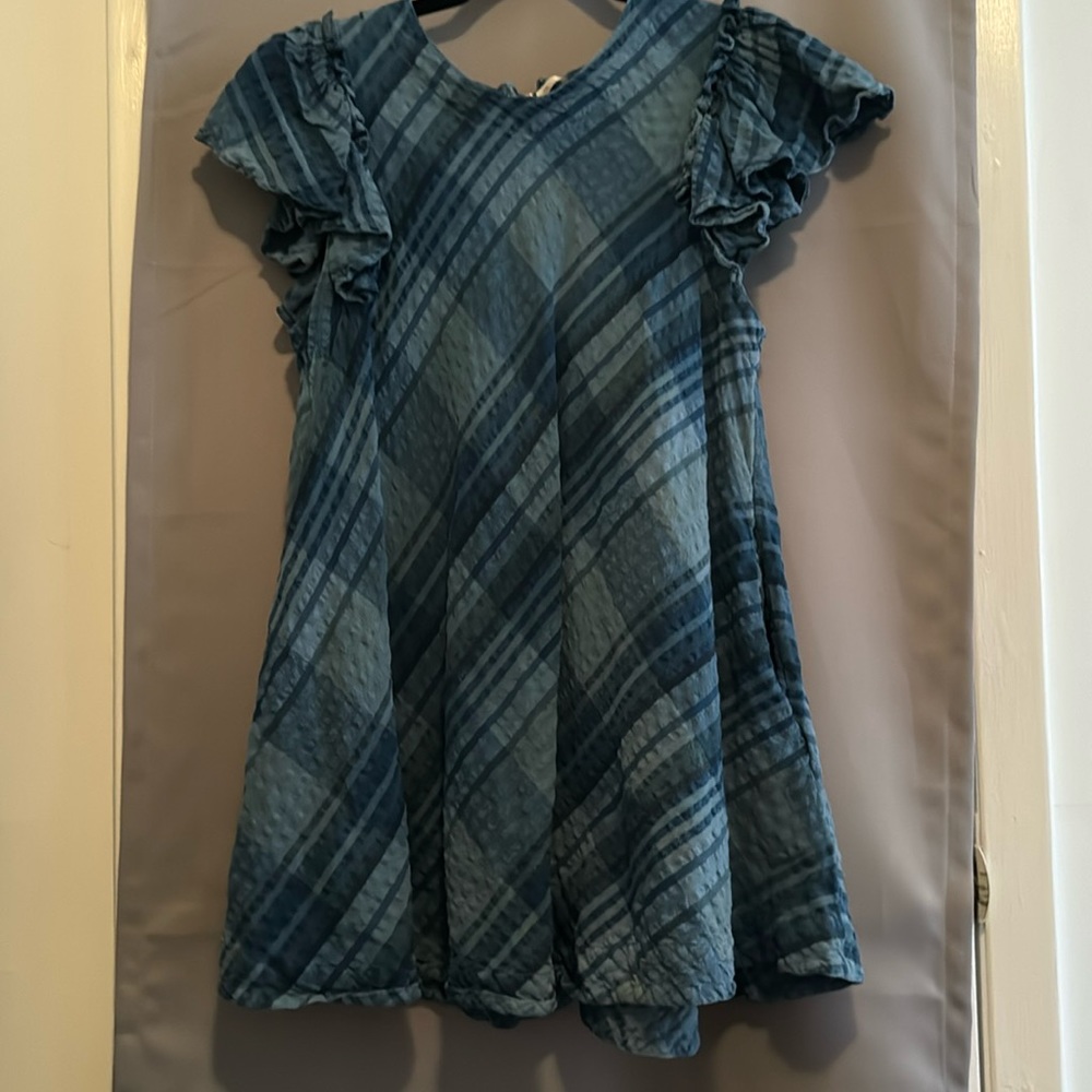 Blue dress from Free People.